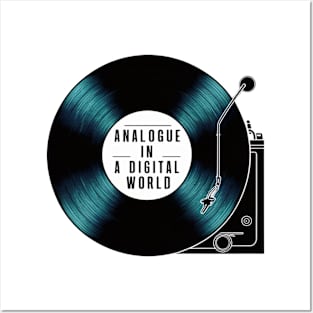 Analogue In A Digital World Vinyl Record Collector LP Gift for Vinyl Enthusiast Retro Music Interest DJ Posters and Art